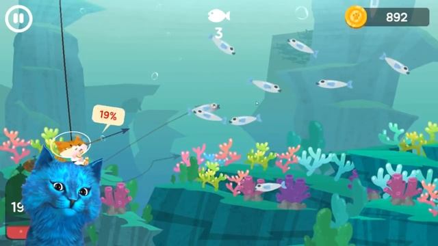 ПОДВОДНЫЙ КОТЕНОК РЫБОЛОВ поймал очень много рыбы симулятор маленького котенка смотреть онлайн