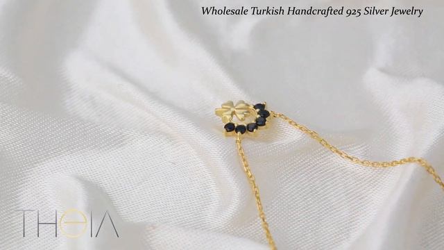 Mini Clover Charm Black Zircon Stone Pendant Turkish Handmade 925 Sterling Silver Jewelry смотреть онлайн