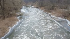 Полёт над р. Нарой. Такая зима... ( DJI mini 4K)