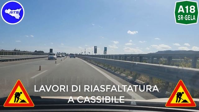 🔴 A18 SIRACUSA GELA - LAVORI DI RIASFALTATURA NEI PRESSI DI CASSIBILE | 2/04/22 смотреть онлайн