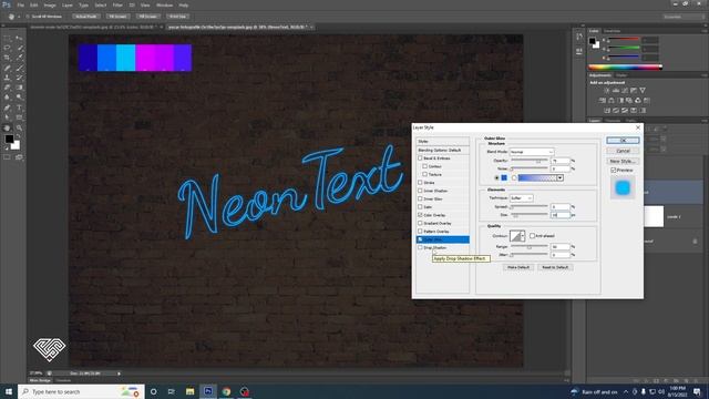 How To Create A Glowing Neon Text Effect In Photoshop