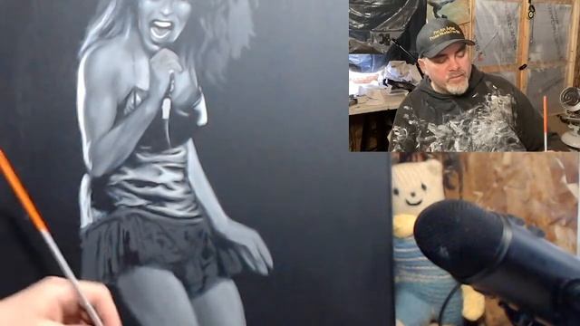 Tina Turner, step by step painting, working the dress смотреть онлайн