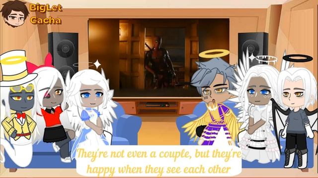Hazbin Hotel Angels React To Deadpool As Demon| Gacha Club | Full Video