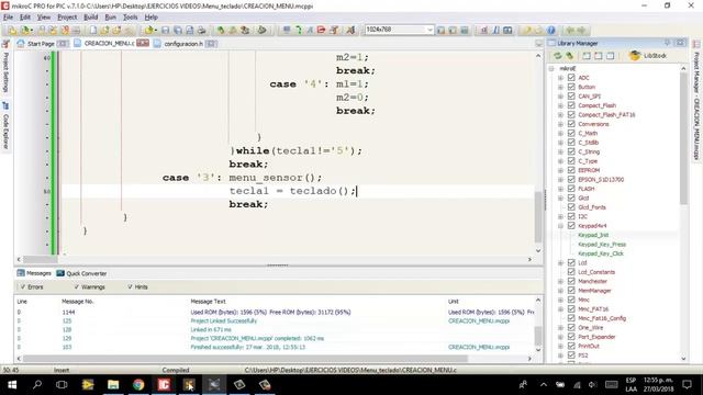 MIKROC - MENU CON TECLADO PARTE 2