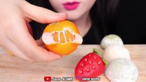Fruit Rice Cake Wagashi, Ice Cream Mukbang 화과자, 아이스크림 먹방 JANE ASMR 제인