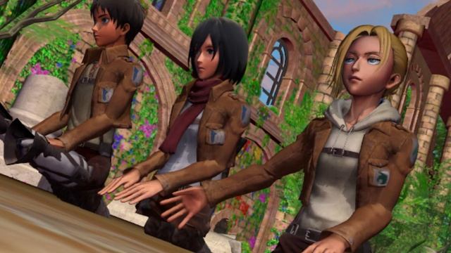 (MMD) (AOT) Reiner Mikasa Eren Annie (Mikasa and her leg) (Remake) смотреть онлайн