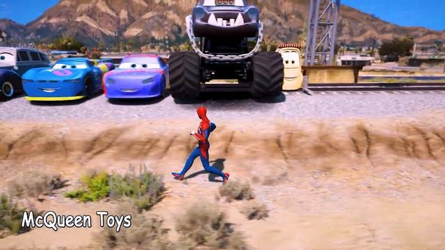 Cars McQueen Monster Truck 8x8 Jackson Storm The King Tow Mater Mack Hauler Police Cruz Ramirez Toy смотреть онлайн