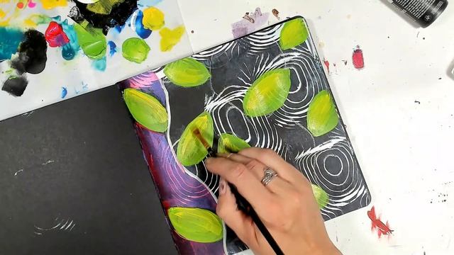 Using a Wood Grain Tool with your Gel Press - Be OK with the Mess Art Journal смотреть онлайн