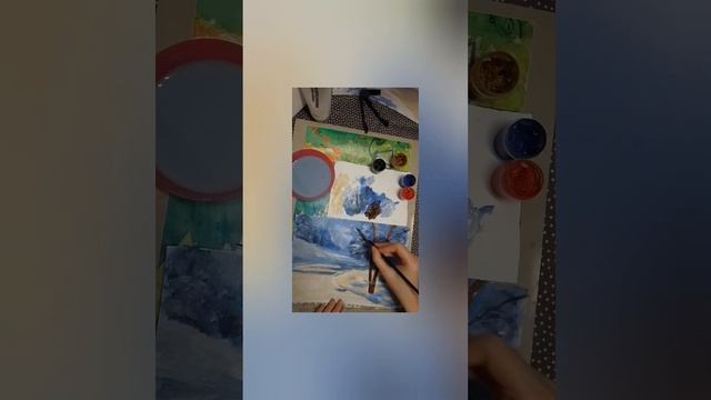 Гуашь.Рябина у дороги. смотреть онлайн