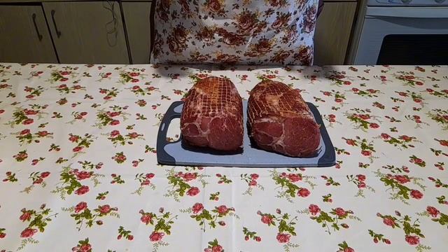 Буженина из свиной шейки, варёно- копчёная