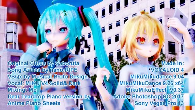 【MMD x VOCALOID】 Citrus Parody_ Azalea 【Hatsune Miku V4X】 【 Miku x Neru - Yuri PV】 смотреть онлайн