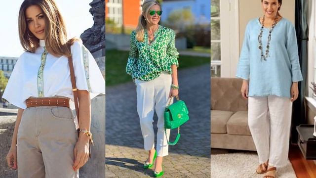 КРАСИВЫЕ МОДЕЛИ И ФАСОНЫ БЛУЗОК ИЗ ЛЬНА❤️  ОРИГИНАЛЬНЫЕ ОБРАЗЫ С БЛУЗКАМИ❤️