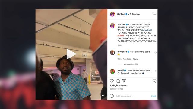6IX9INE Runs Up On Meek Mill After He Spits On Him In The Club.... "You With Security U Ain't Tough смотреть онлайн