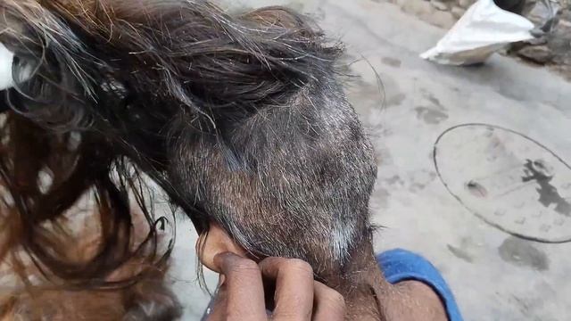 Indian Girl Headshave 2023/ Long Hair Shave Full Video / Trimmer & Razor Full Clean Headshave Girl