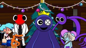 Радужные друзья x Skid and Pump! Рождественский выпуск  FNF x Радужные друзья