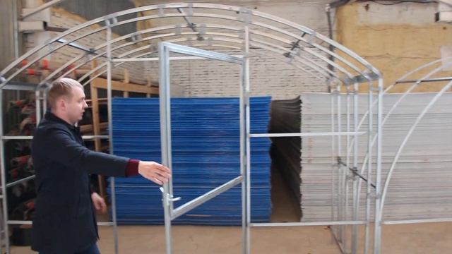 Теплица домиком. Теплица с прямыми стенками. Теплица Сибирская Профи-3. смотреть онлайн