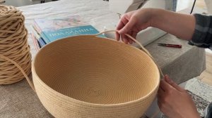 DIY | Корзина в технике зиг-заг из полиэфирного шнура с сердечником | Корзина своими руками