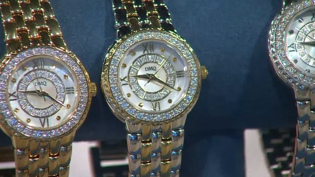 Diamonique Pave' Dial Panther Link Bracelet Watch With Carolyn Gracie