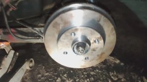 замена заднего тормозного барабана, ступицы Kia Rio 1g, 2000