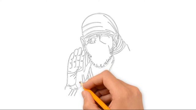 How to draw "Shirdi Sai Baba" face pencil drawing step by step смотреть онлайн
