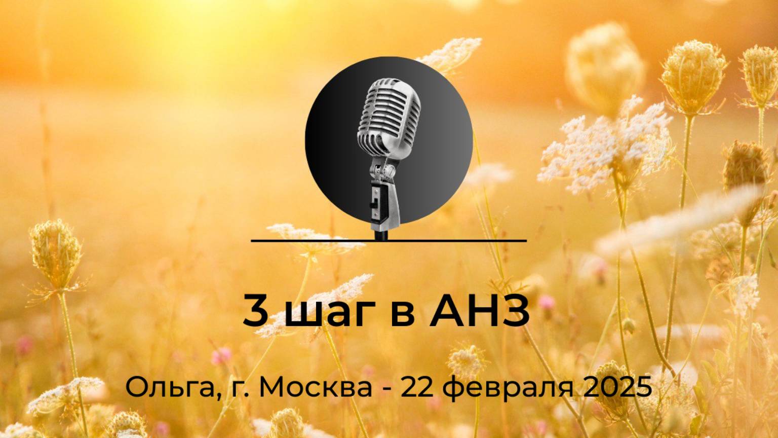 Спикерская АНЗ "3 шаг в АНЗ", Ольга, г. Москва, 22 февраля 2025 года смотреть онлайн