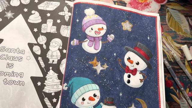 📖 - Flip Through, Review & Speed Coloring - Cute Christmas by Coco Wyo - Christmas Countdown🎄 смотреть онлайн