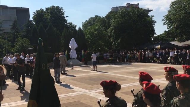 Тържествено откриване на паметника на Свети Васил Левски на 18.07.2022 в Ямбол с неговото присъстви