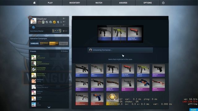 CS GO opening Vanguard Case смотреть онлайн