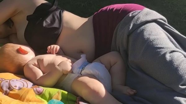 warning breastfeeding content- Napping in the sun LONG VERSION