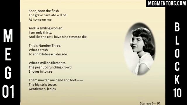 Block-10: Lady Lazarus ( Sylvia Plath ) Stanza wise Explanation, Summary, Analysis MEG01 IGNOU Reth смотреть онлайн