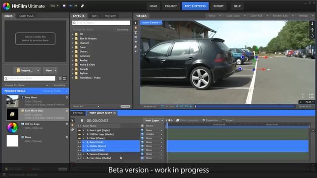 Using 3D camera tracking data in HitFilm смотреть онлайн