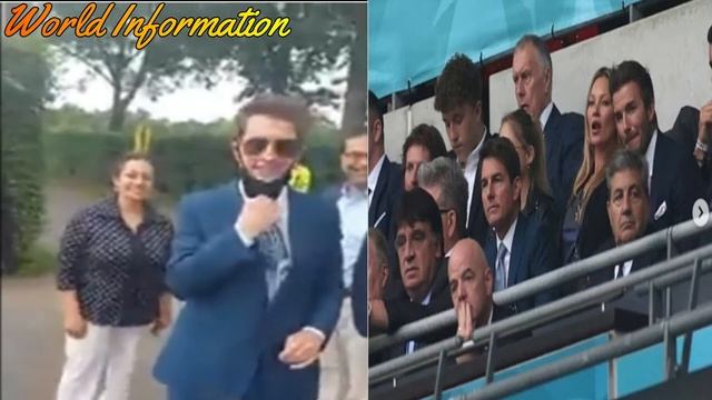 Tom Cruise takes 'socially-distanced' photos with fans at Euro 2020 final