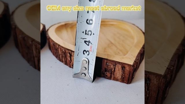 wood heart tray with tree bark Jinan Amazing Craft смотреть онлайн