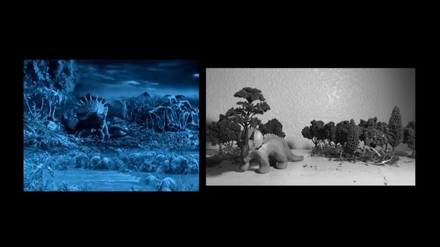 The Lost World (1925) Trex vs Triceratops (Claymation Recreation) смотреть онлайн