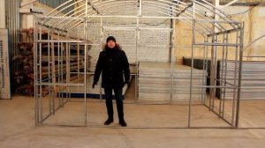 Теплица домиком ширина 4 метра. Навес для бассейна. Гараж из теплицы. Теплица Сибирская Профи-4.