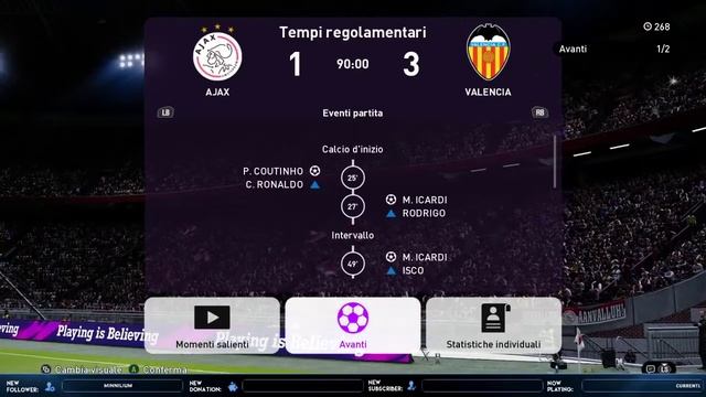 PREMIUM LEAGUE 2019/2020: Ottavi di finale Andata: Ajax Vs Valencia смотреть онлайн