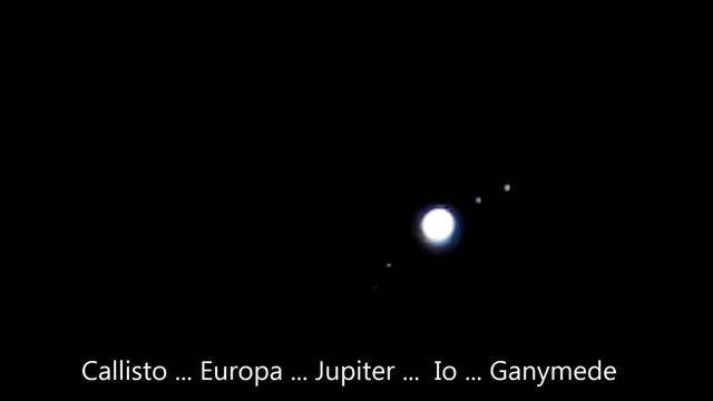 Callisto Europa Jupiter Io Ganymede über Emden am 13.12.2012 Canon Powershot SX50 HS смотреть онлайн