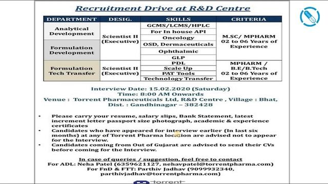 Pharma Company Walk-in Interviews 10th to 15th Feb, 2020 смотреть онлайн