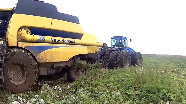 Буксуем на комбайнах. Уборка многолетних трав. смотреть онлайн