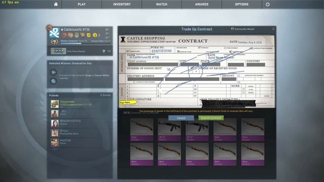 CS:GO AWP ASIIMOV TRADE UP .