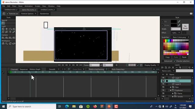 tutorial of create rain & snow particle effect in moho 13 5 смотреть онлайн