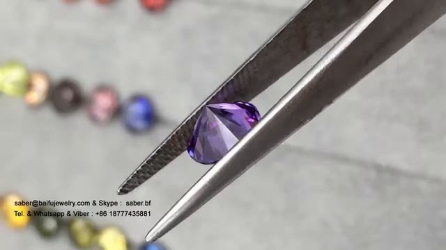 8MM F04 Purple Hearts and Arrows Round Cubic Zirconia CZ Gems Stone(Wuzhou BaiFu Jewelry Co., Ltd.) смотреть онлайн