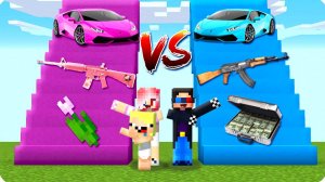 💪ЛЕСТНИЦА МАЛЬЧИКОВ vs ДЕВОЧЕК В МАЙНКРАФТ! ШЕДИ ПРОТИВ MINECRAFT