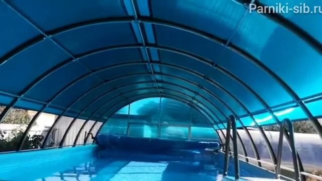Навес для бассейна. Павильон для бассейна. Теплица для бассейна. Видео отзыв от клиента.