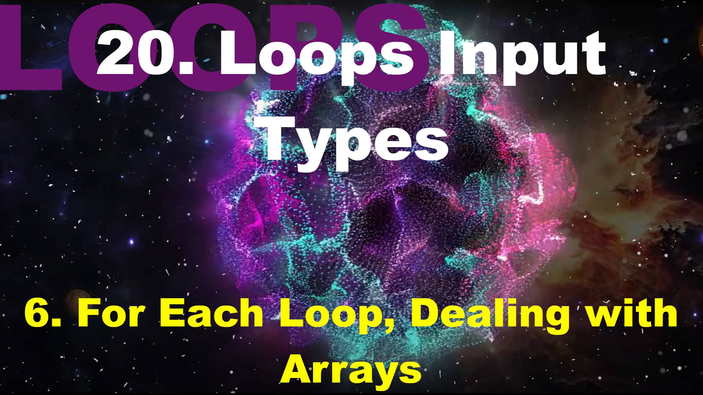 20.6. For Each Loop, Dealing with Arrays смотреть онлайн