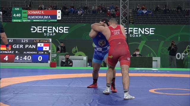 1/8 GR - 82 kg: R. SCHWARZ (GER) v. A. ALMENDRA JIM (PAN) смотреть онлайн