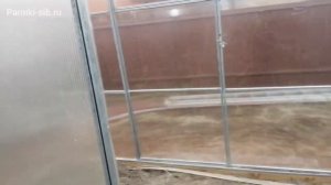 Большая теплица "Сибирская Профи-4". Ширина 4 м.; длина: 10 м. С перегородкой.