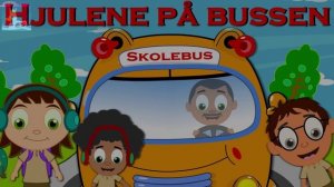 Hjulene på bussen | 15 minutter mix med tekst | Danish Wheels on the Bus Compilation
