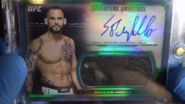 SANTIAGO PONZINIBBIO Topps UFC Knockout Museum Collection Emerald Autograph Auto Cards #1/1! смотреть онлайн
