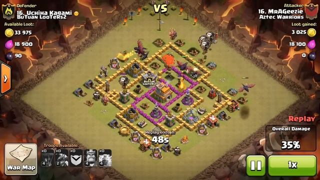 Dragon Raid TH7 - AGeezie (Aztec Warriors) vs Uchiha Kagami (BuTuan LooTeRs2) - Clash Of Clans смотреть онлайн